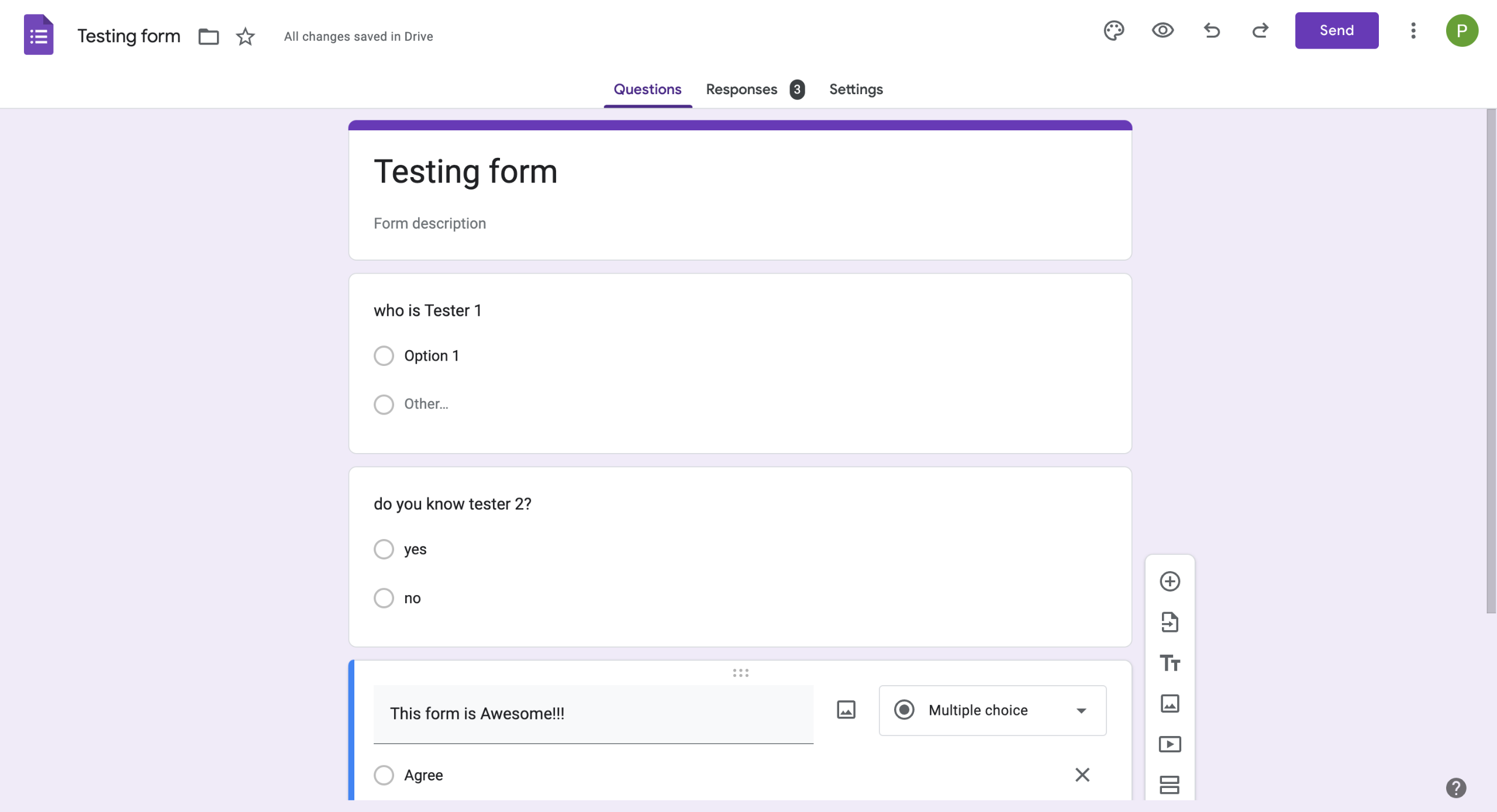 Google Forms - Analytics