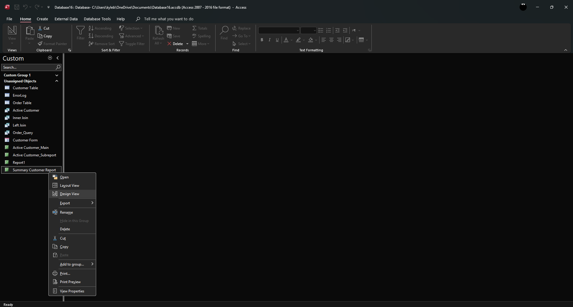 How to Format Report Controls MS Access