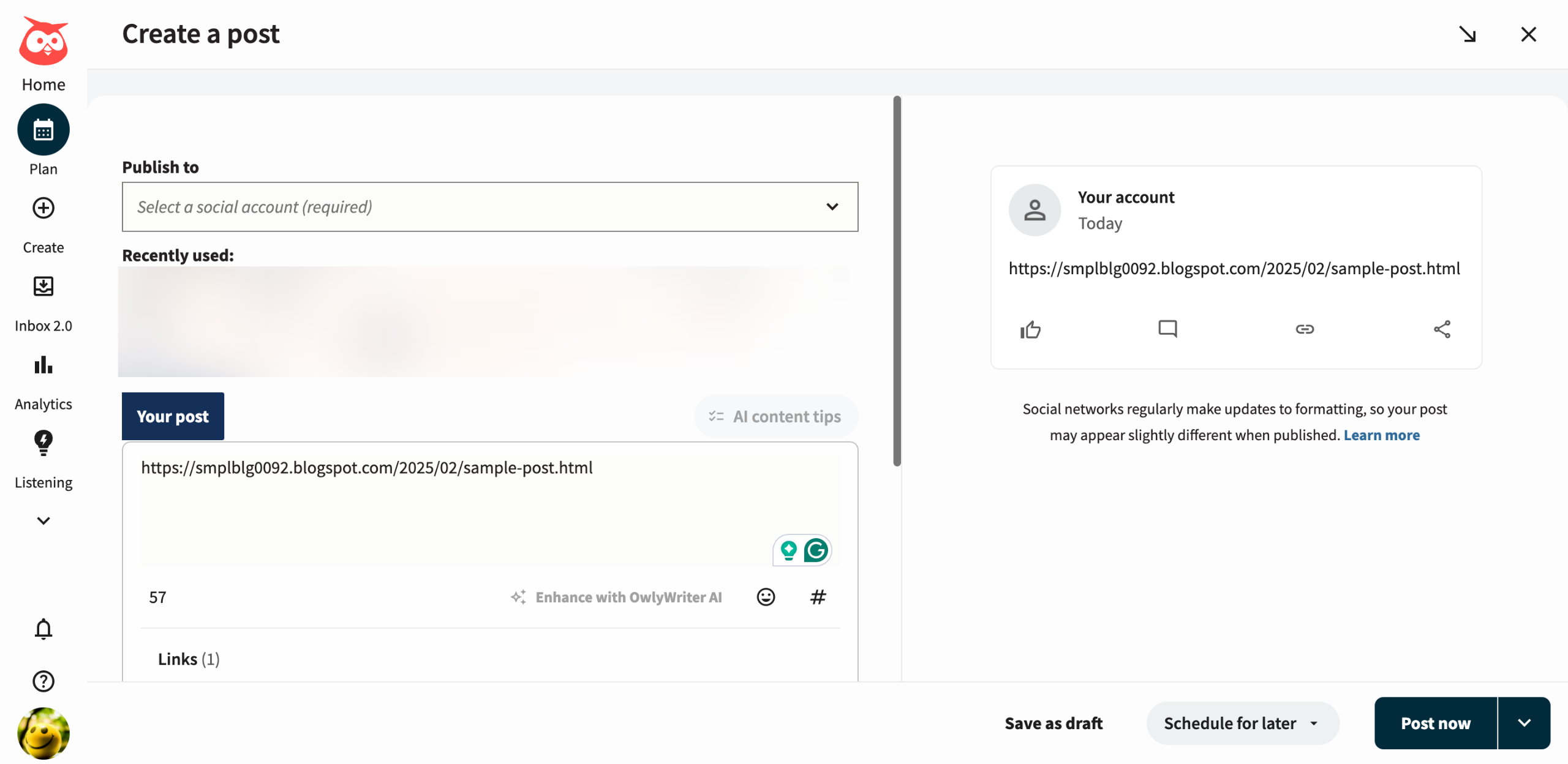 How to Preview the Link Cards in Hootsuite