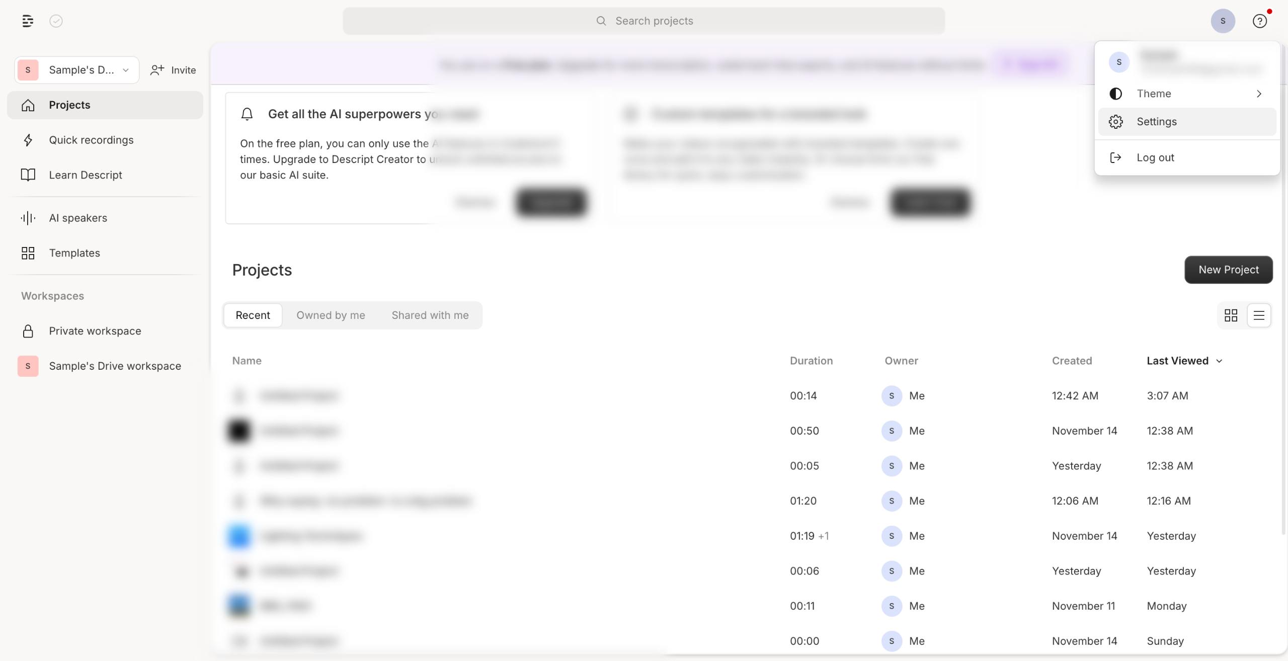 How to Cancel Descript