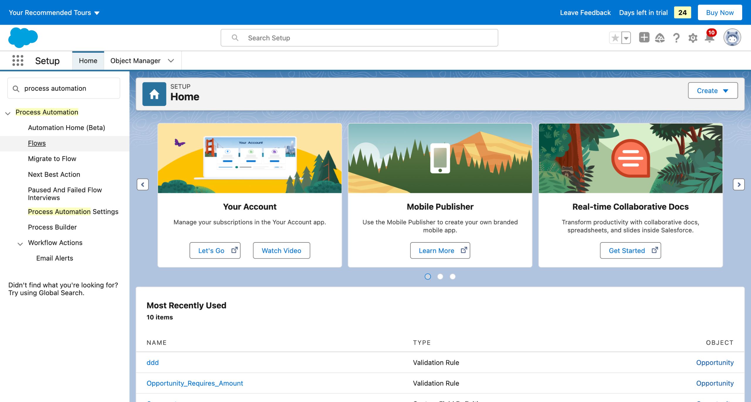 How to configure business process flows in salesforce