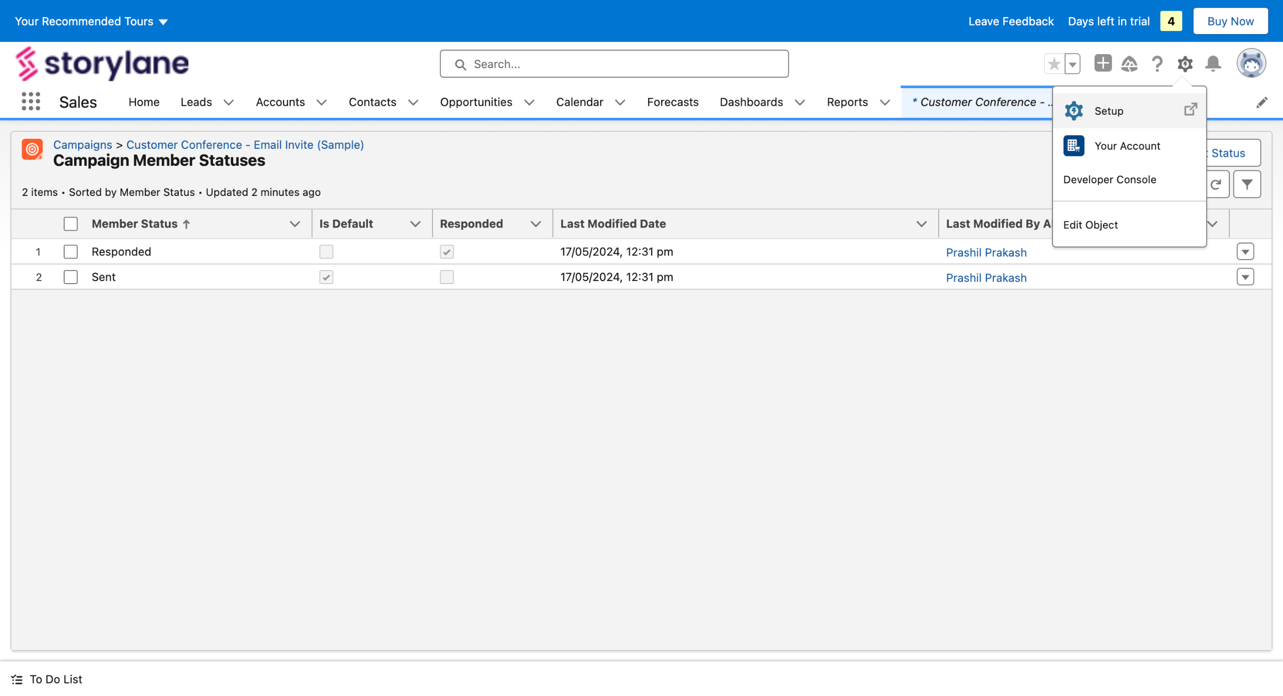 Salesforce - How to Add Campaign Member Status in Salesforce