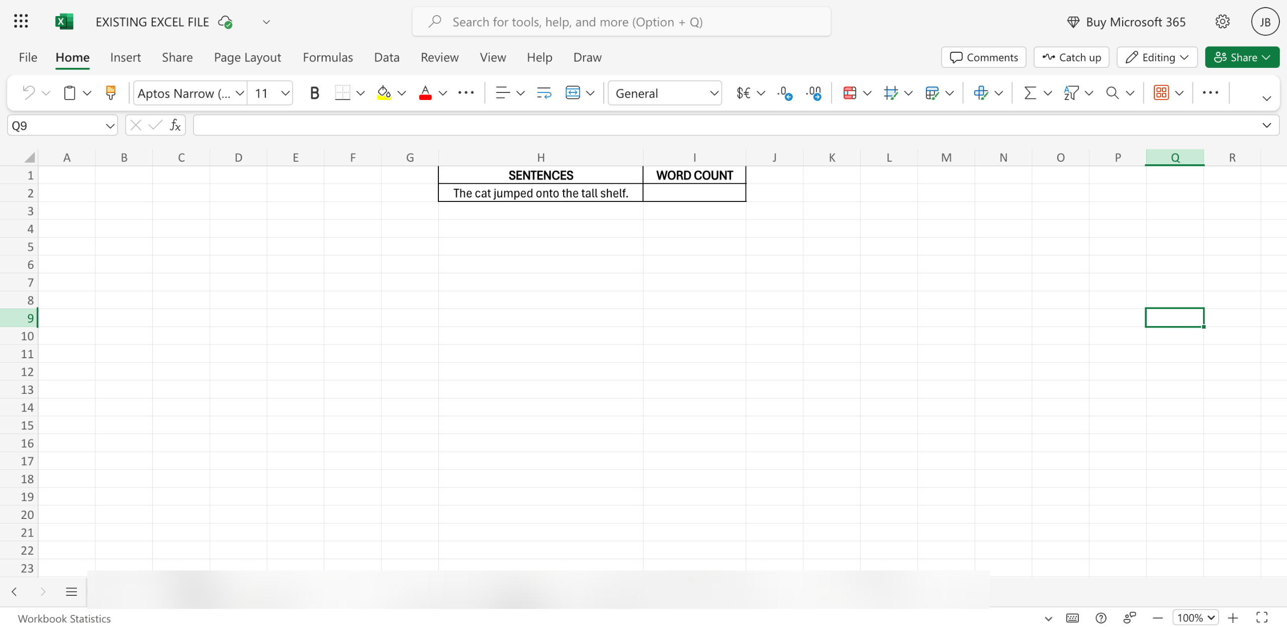 How to Count the Words in Microsoft Excel