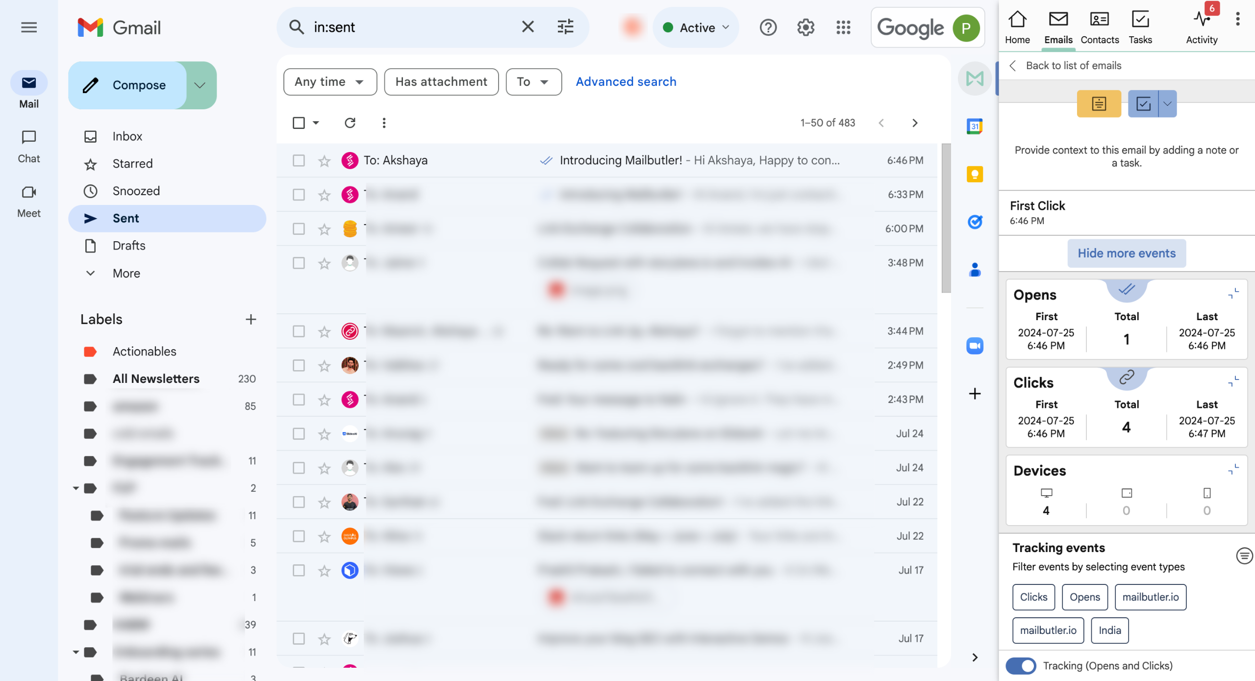 Mailbutler - How to Track Emails with Mailbutler