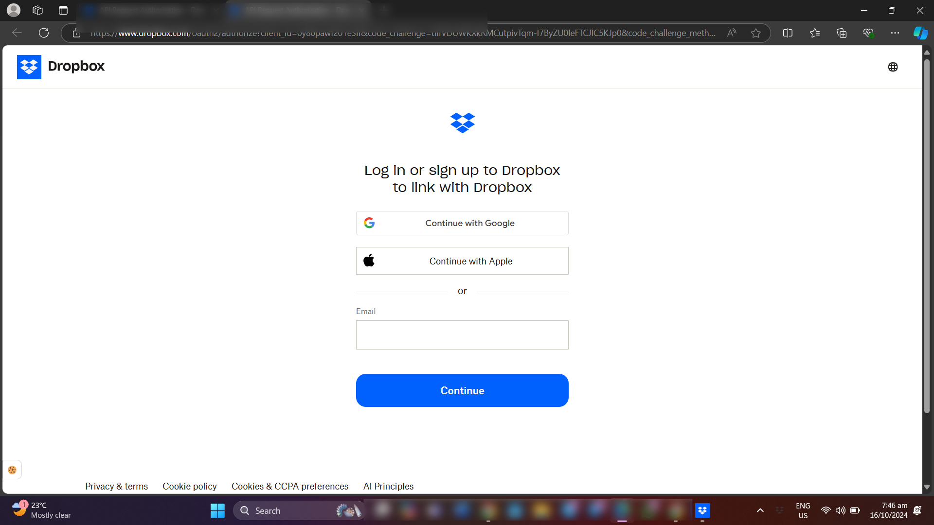 How to set up dropbox