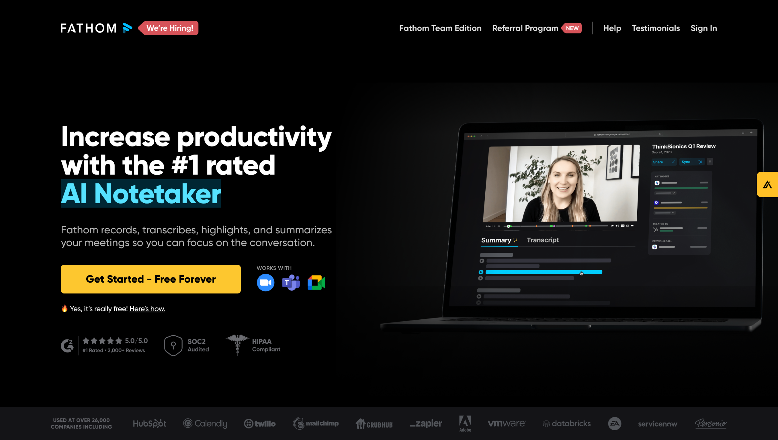 Fathom hubspot integration