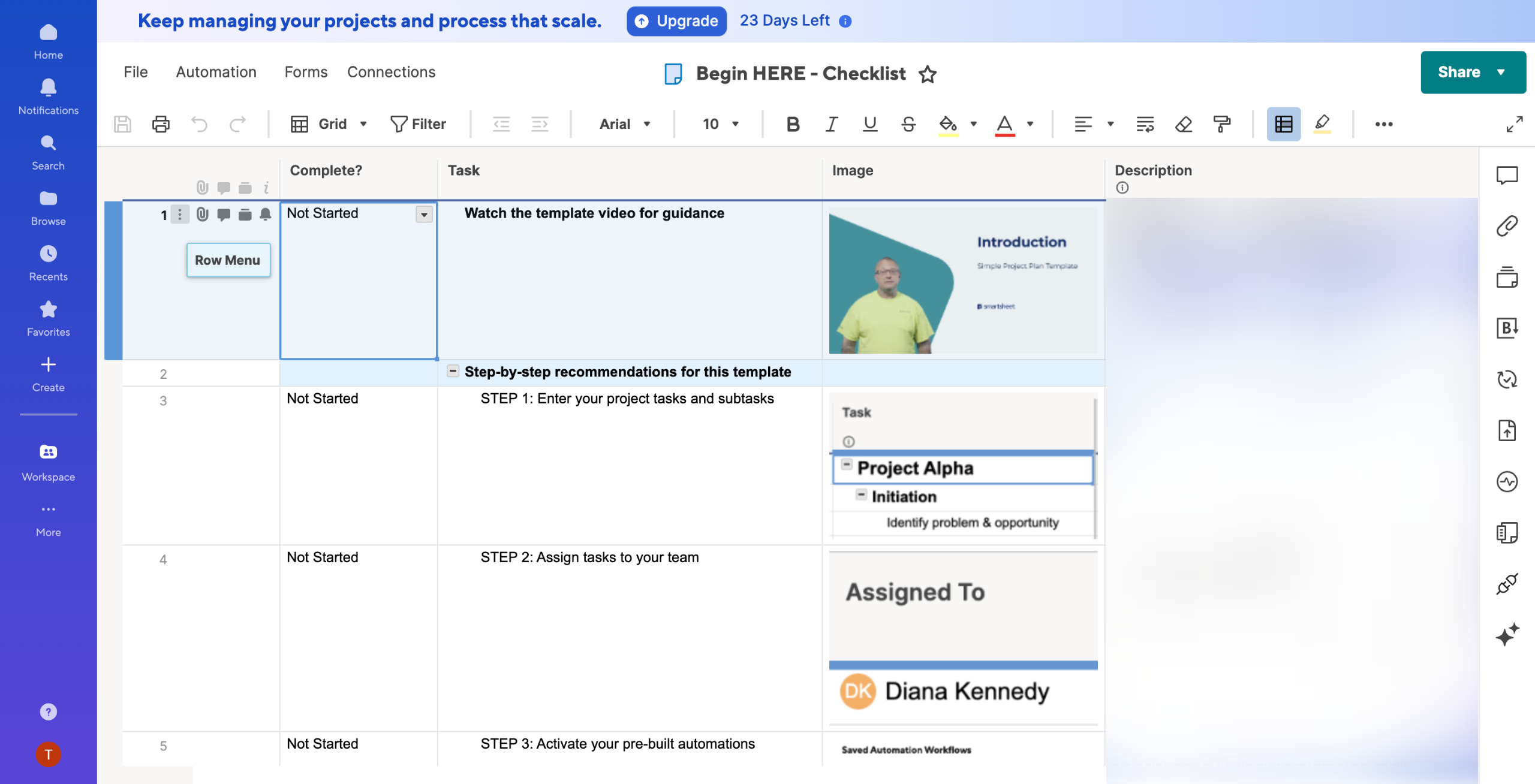 How to Freeze a Row in Smartsheet