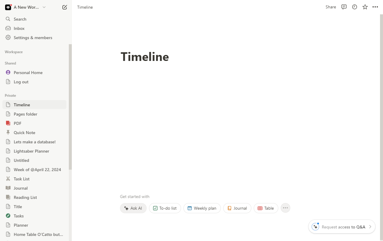 How to make a timeline in notion