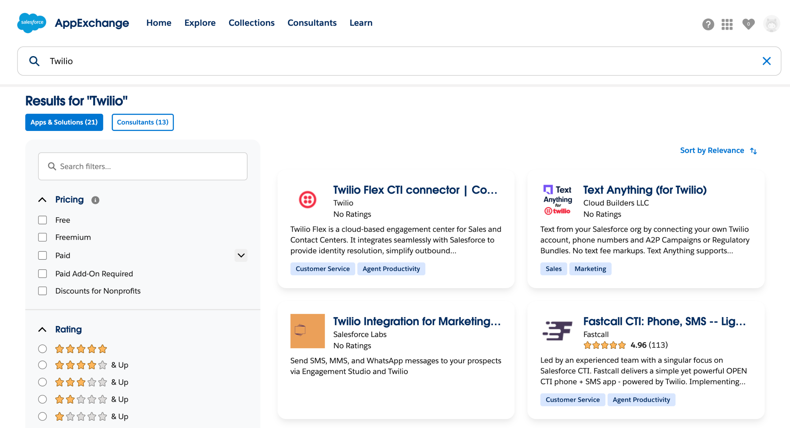 Twilio salesforce integration
