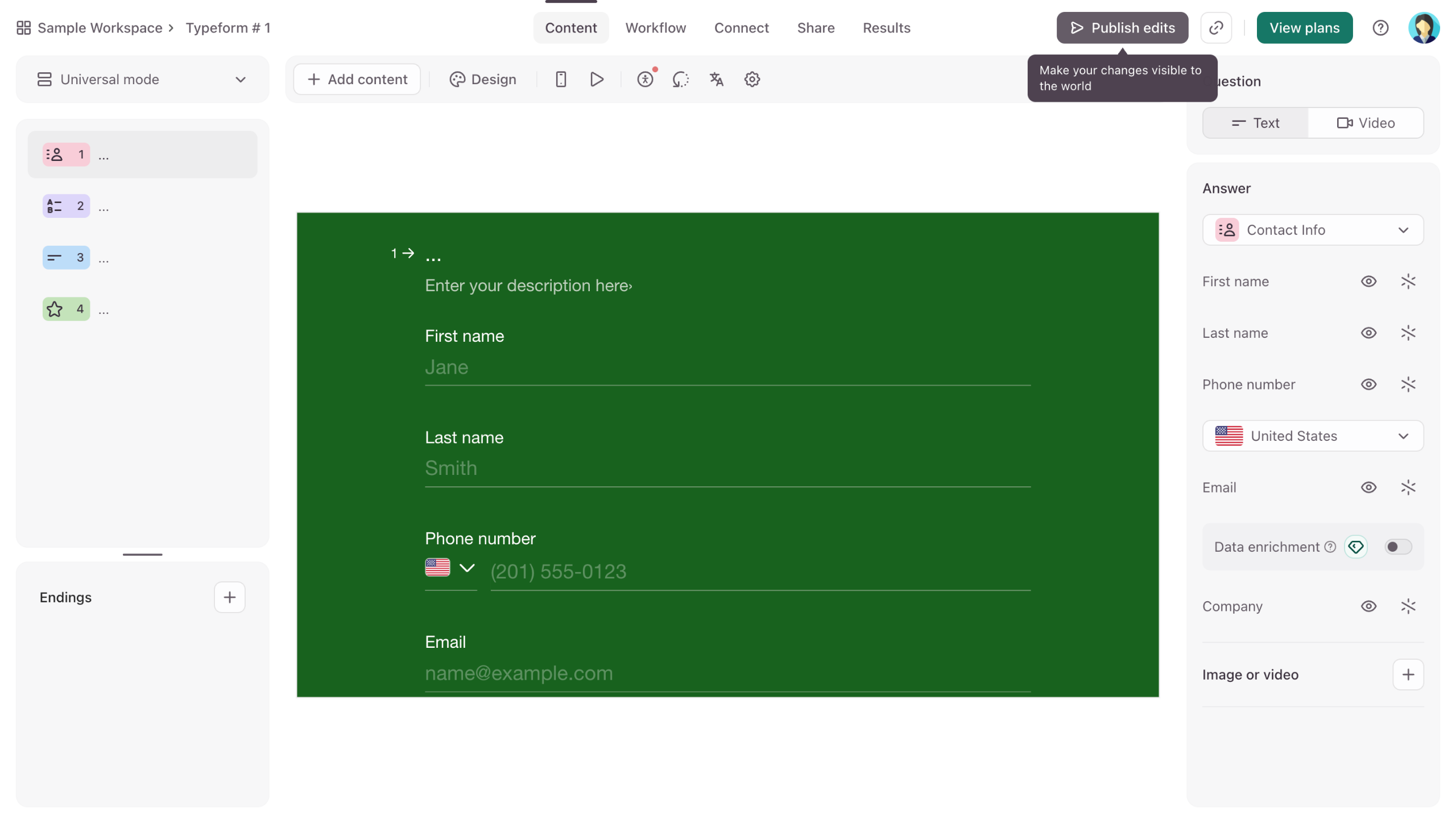 How to Make Typeform Public