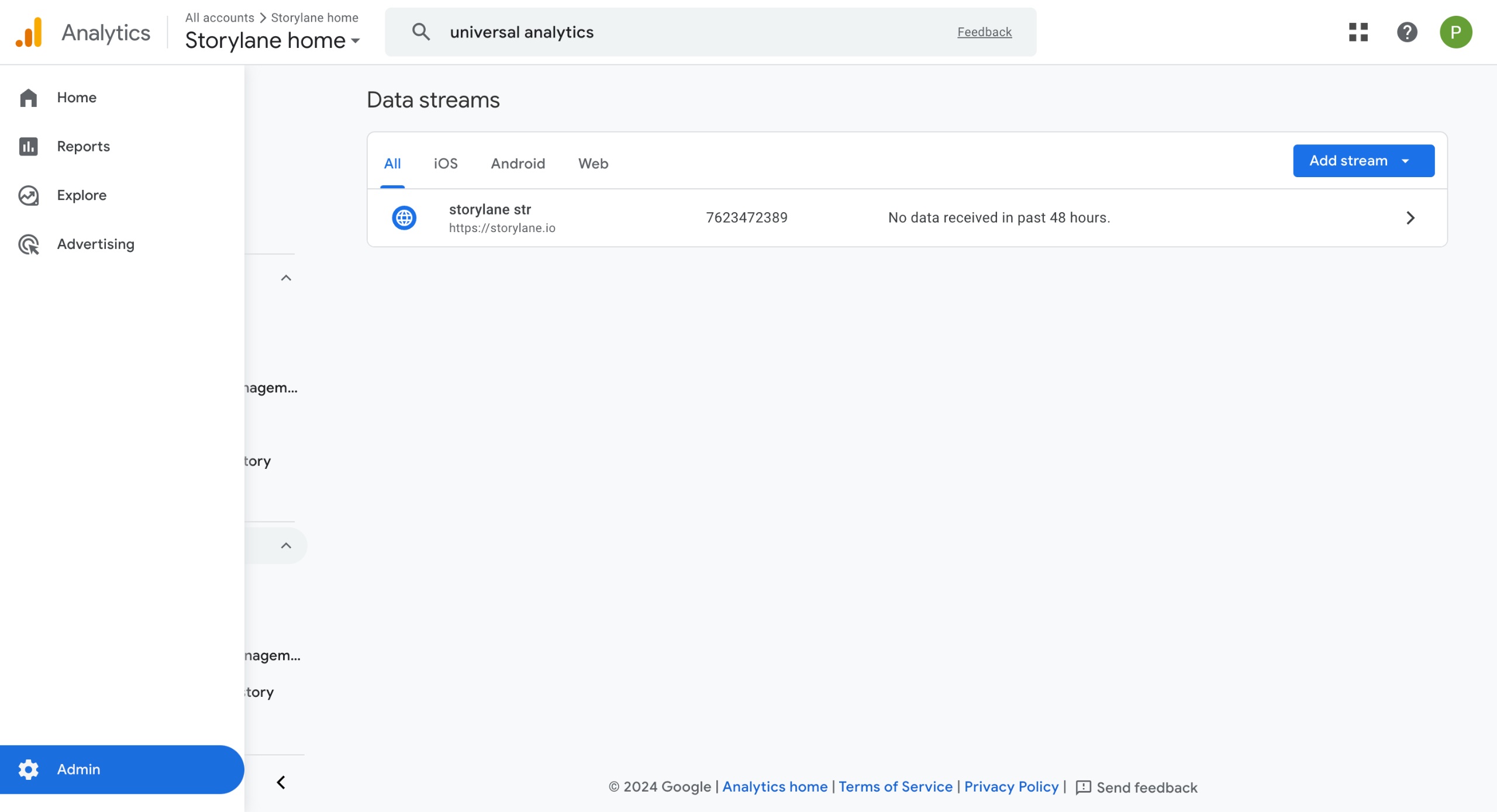 Google Analytics code
