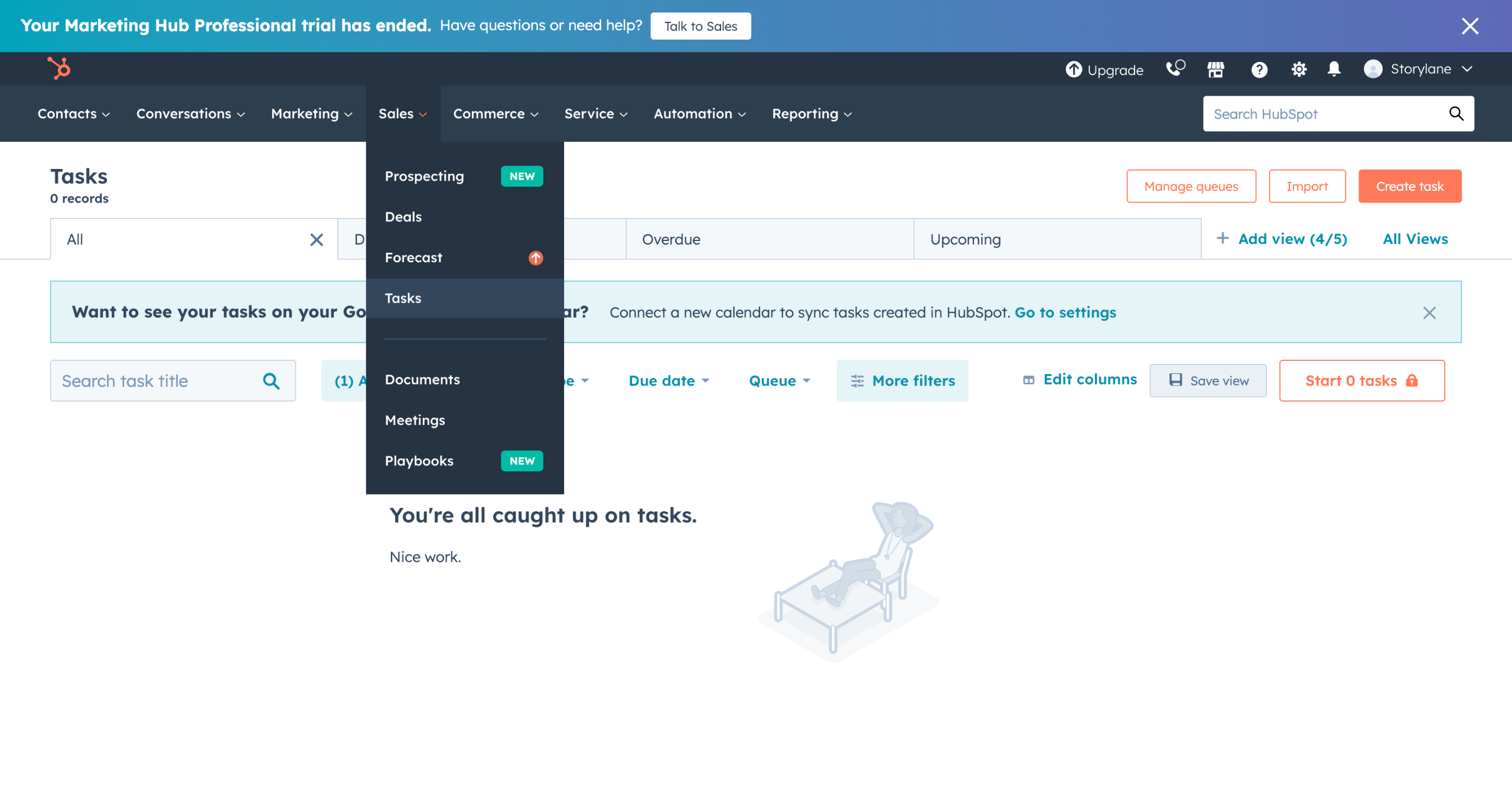 HubSpot Create a Task