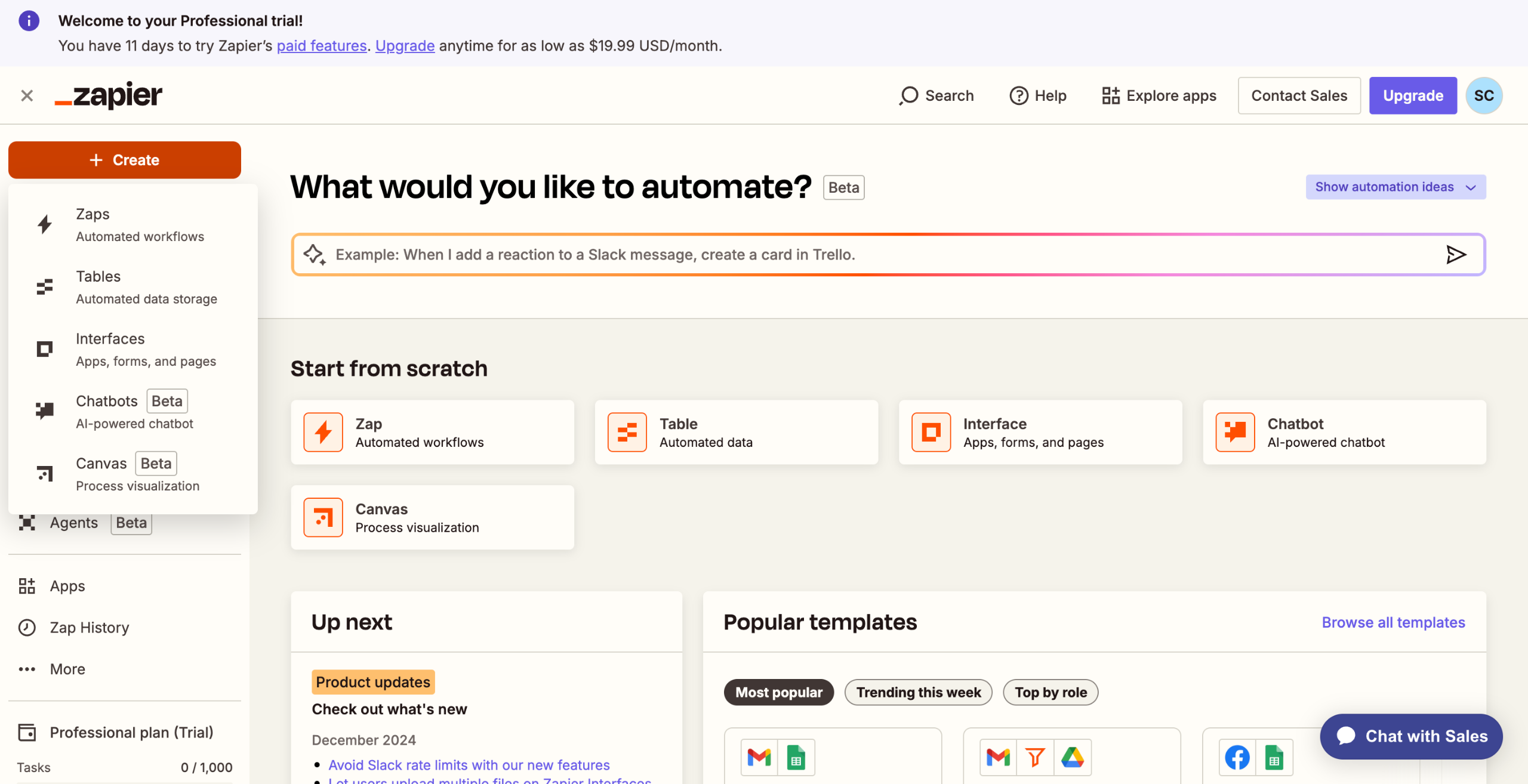 Automate Notion page creation with Zapier