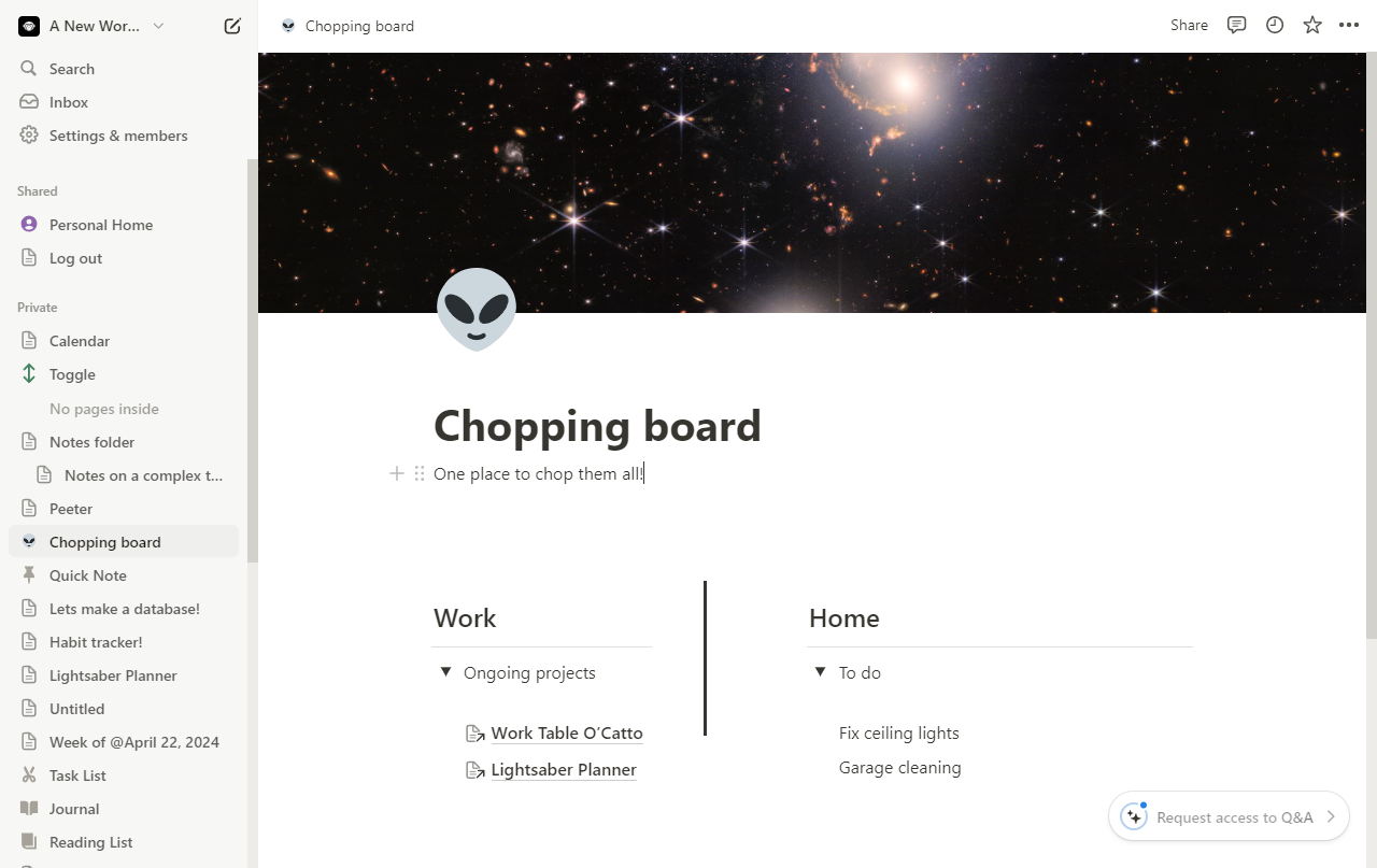 How to turn a page into a template notion