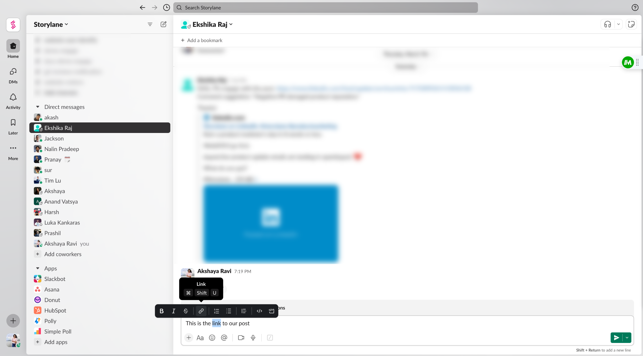 Slack - How to hyperlink in Slack?